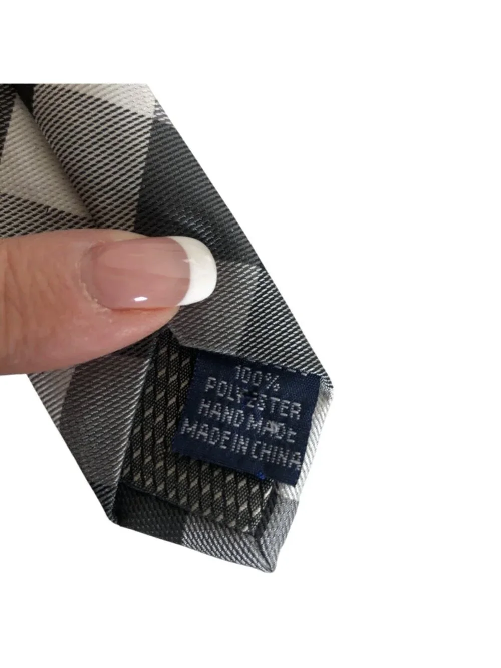 Apt 9 Tie Black White Gray Checkered Mens Slim Necktie Office Work Dad Gift